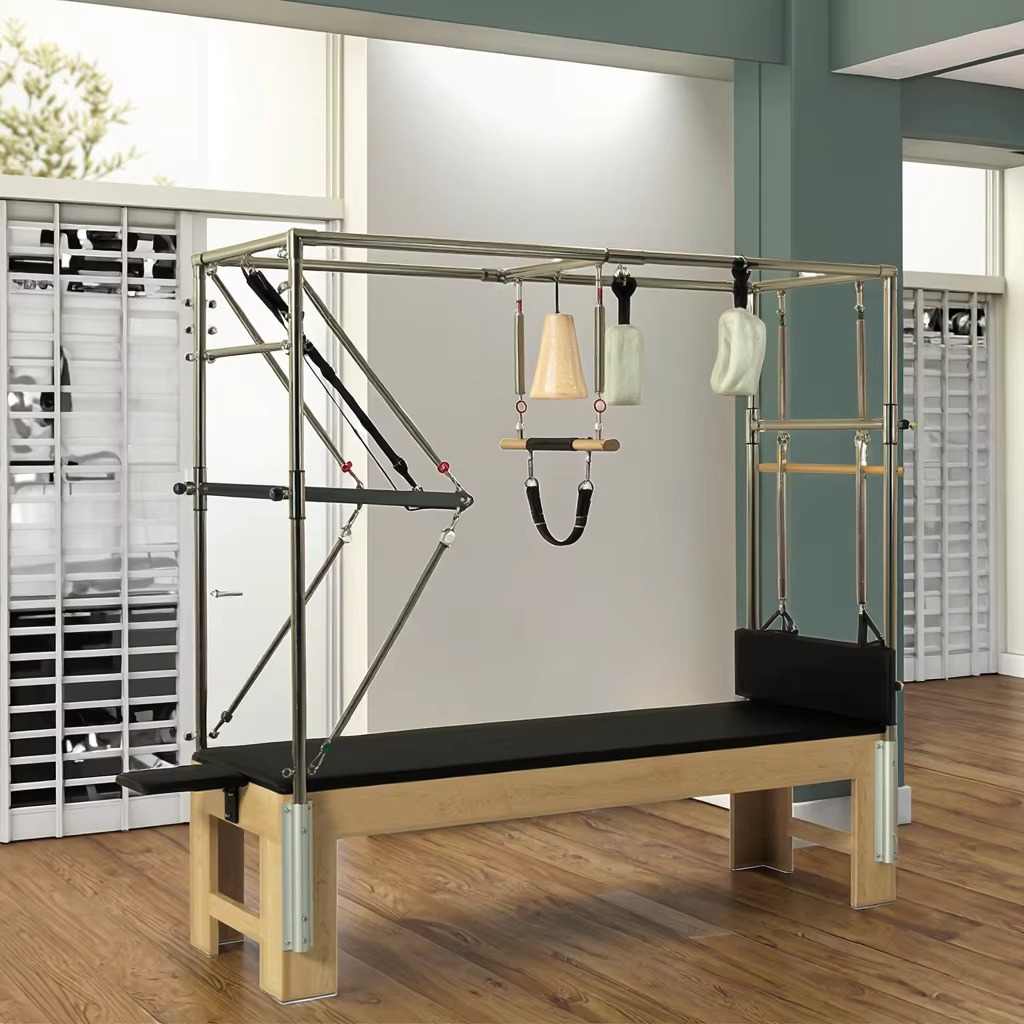 Pilates Yoga Exercises - Professionelles kommerzielles Yoga-Trainingsgerät für Zuhause, Fitness-Eichen-Pilates-Reformer-Ausrüstung