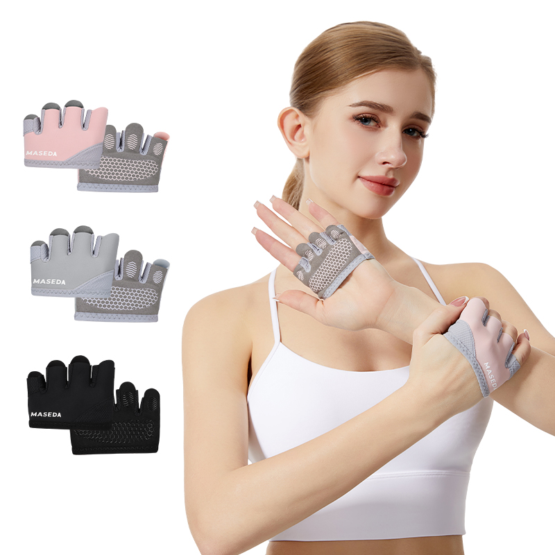 Pilates Yoga Aerial - Paar Fitness-Fingerlose Handschuhe: Anti-Blasen-Sporthandschuhe für Pilates