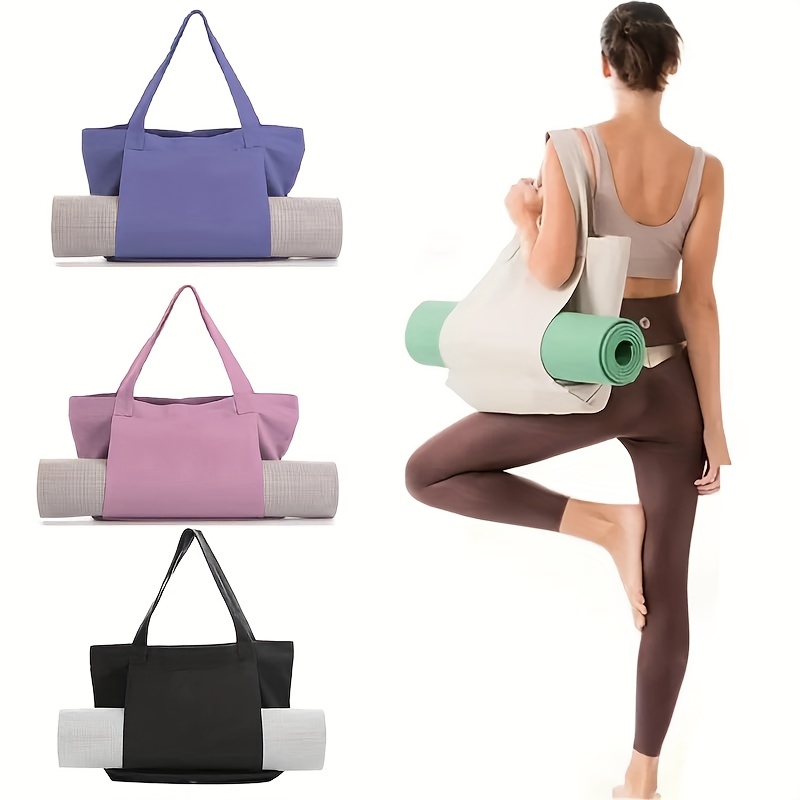 Pilates Yoga Bag - Mehrzweck-Yogatasche, Yogamatten-Aufbewahrungstasche, große Kapazität, tragbare Canvas-Aufbewahrungstasche