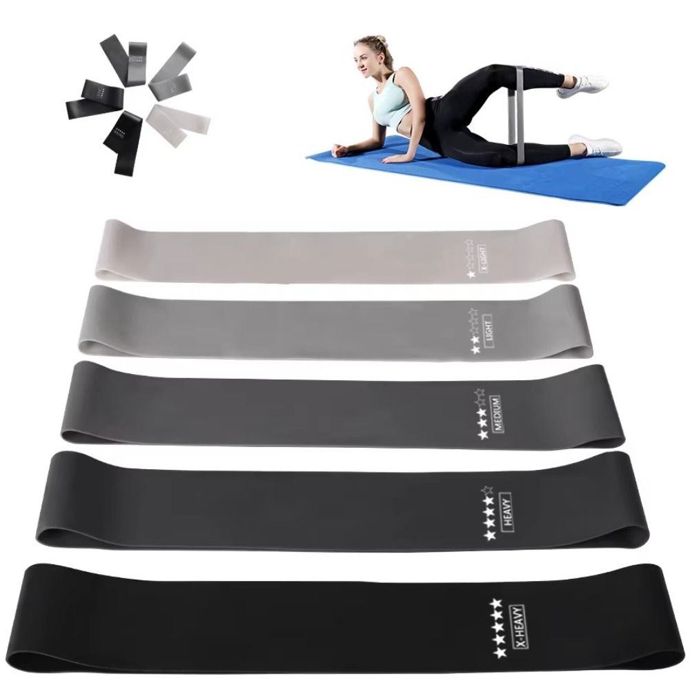 Pilates Yoga Sport - 5Pcs TPE Fitness Widerstand Bands Stretching