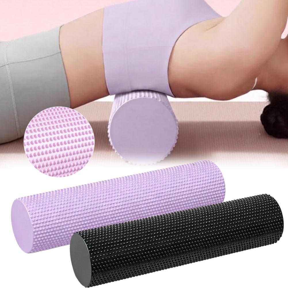 Pilates Yoga Exercises - EVA Hochdichte Yoga-Schaumstoffrolle 45cm, Fitness Muskelmassage