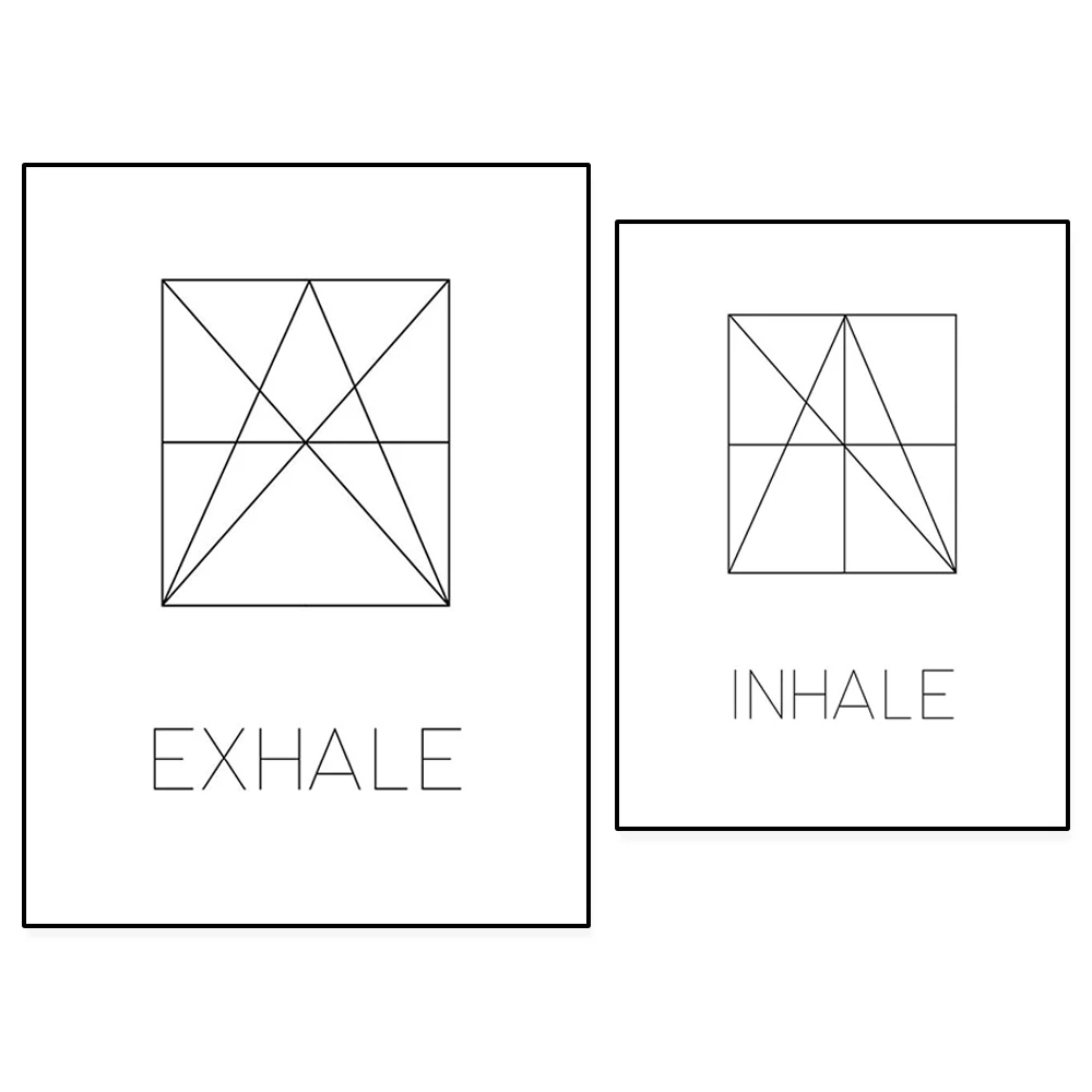 Pilates Yoga Gifts - Breathe Breathe Print, Wandkunst, Breathe Breathe,