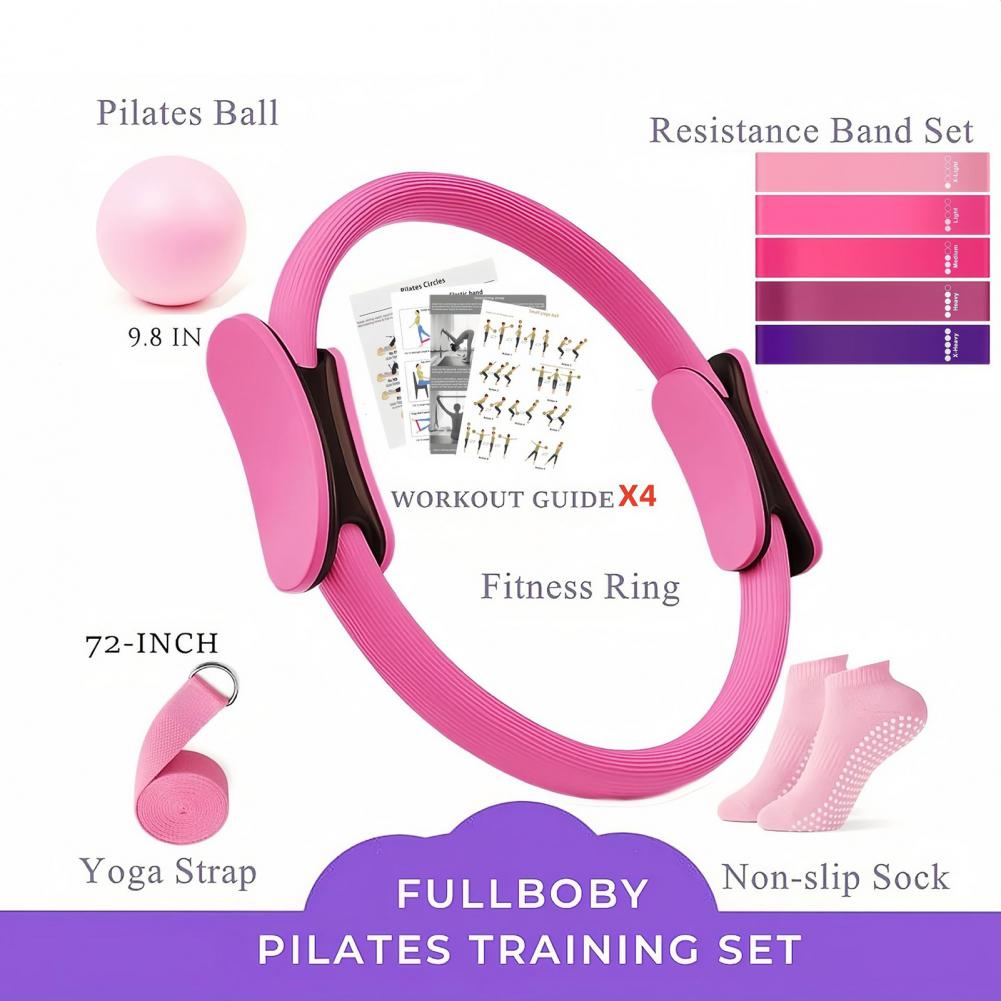 9-teiliges Yoga-Fitness-Set mi – Pilates Yoga Resistance Ring Bewertung und Preis