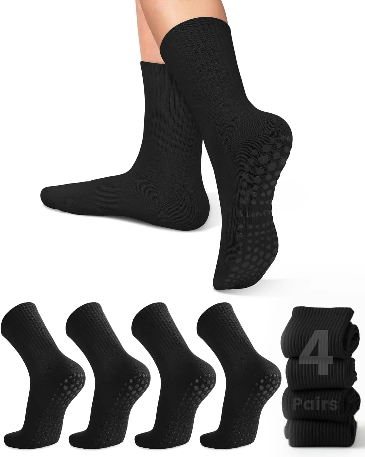 4 Paar Damen-Yoga-Socken, einf – Pilates & Yoga Unleashed International Academy Yonkers Bewertung und Preis