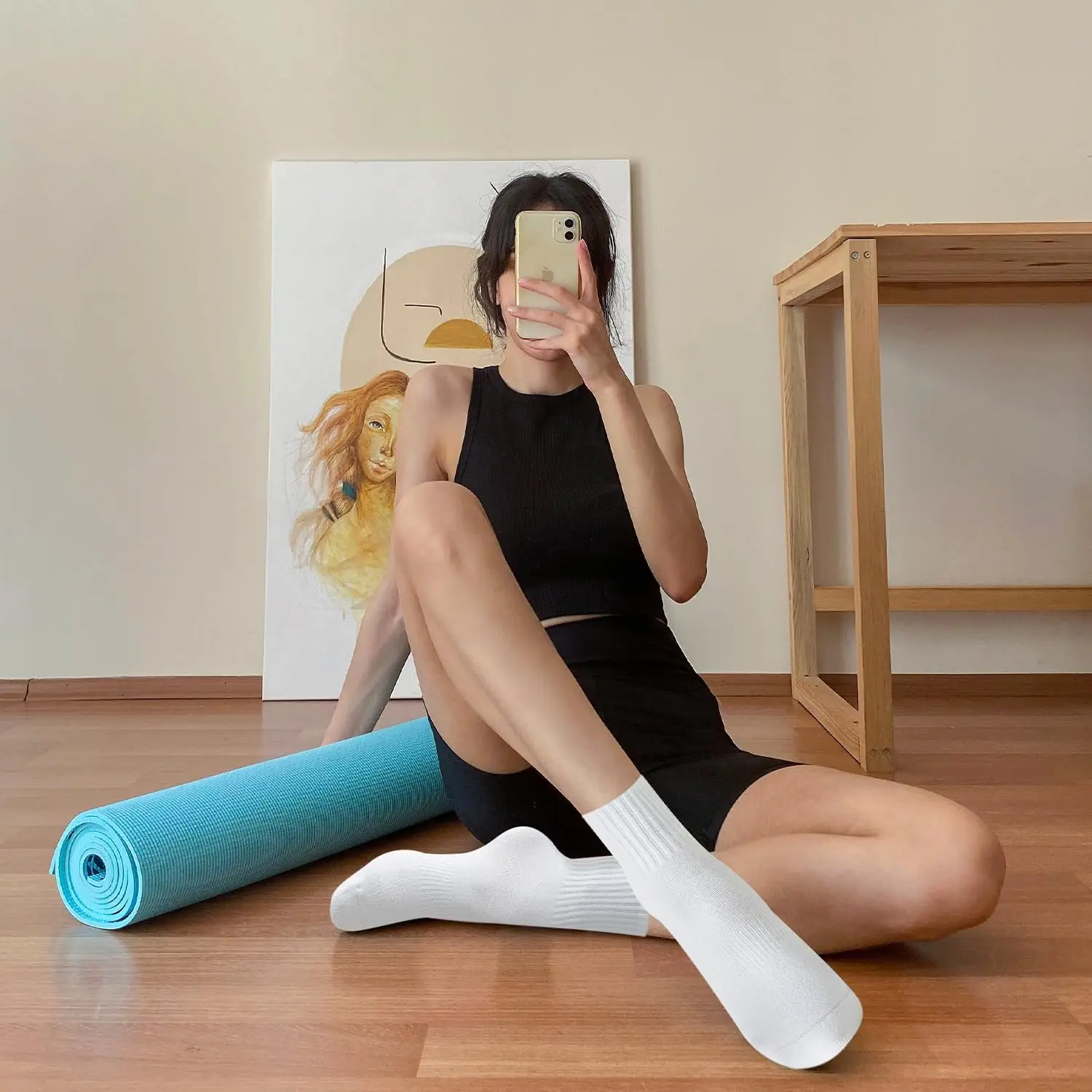 4 Paar Damen-Yoga-Socken, einf – Pilates & Yoga Unleashed International Academy Yonkers Bewertung und Preis
