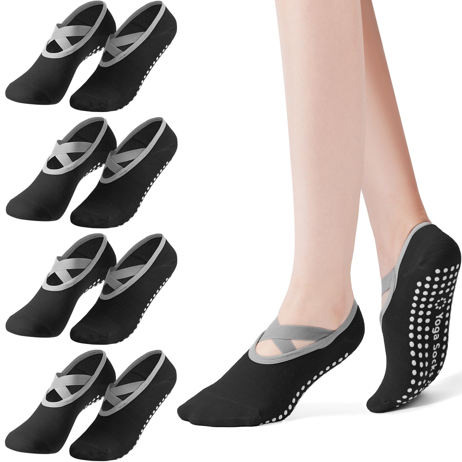 4er-Pack Damen-Pilates-Socken, – Pilates Yoga Bag Bewertung und Preis