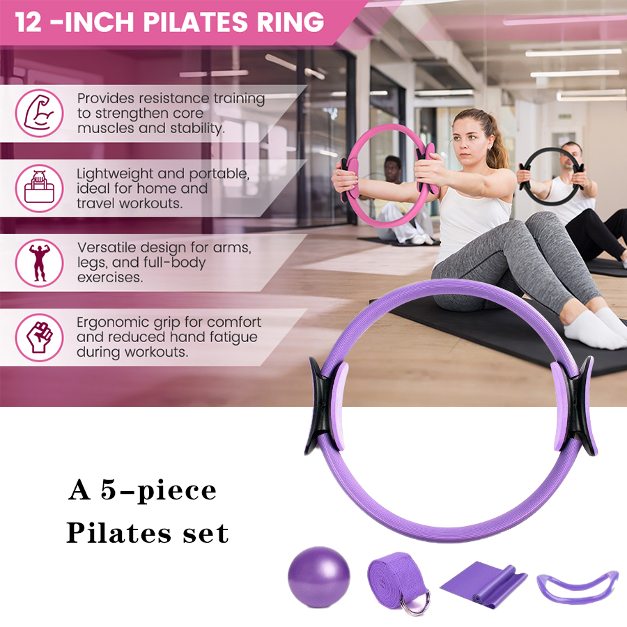 Kundenspezifisches LOGO 5-teil – Pilates Yoga Resistance Ring Bewertung und Preis
