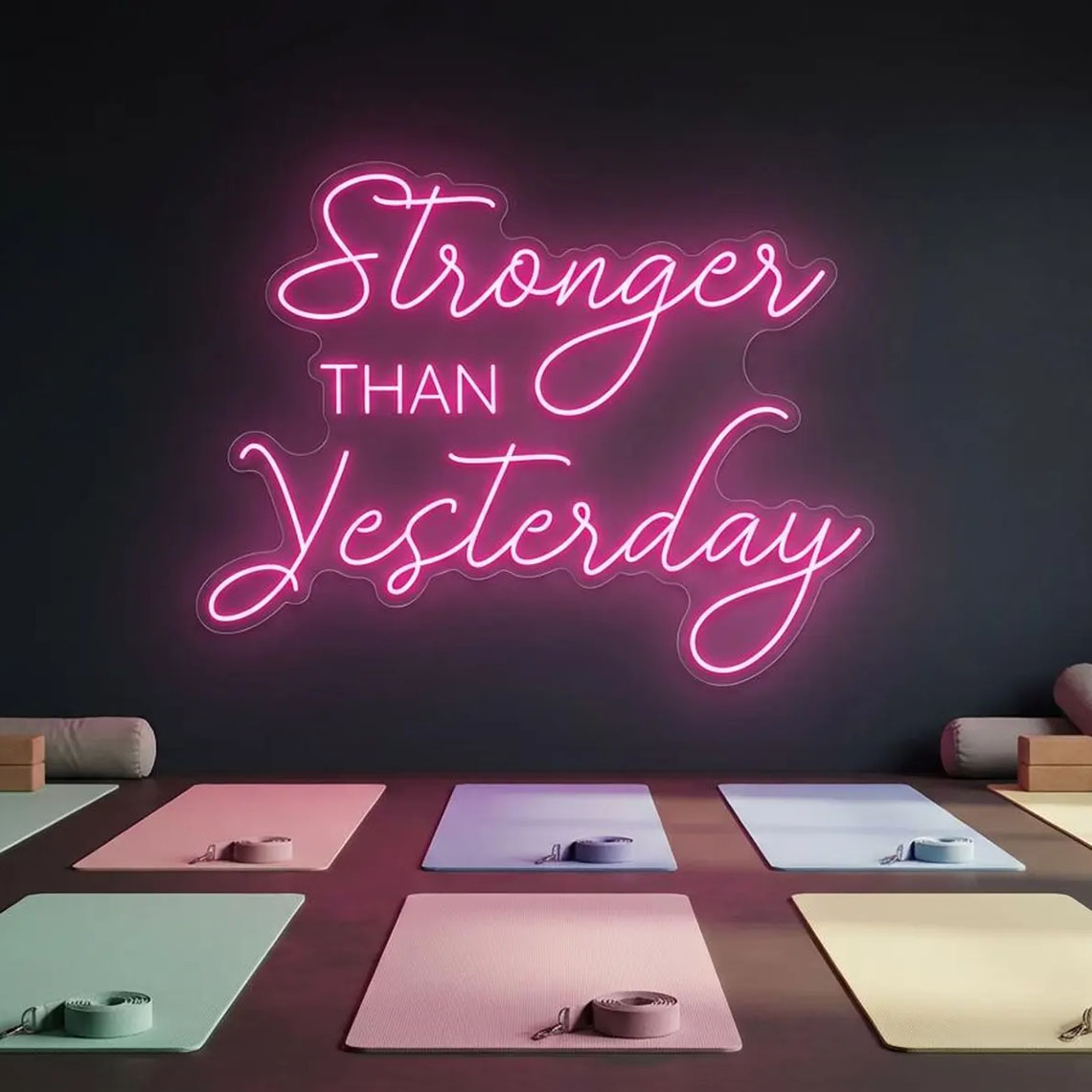 Stärker als Gestern Neonschild – Pilates Yoga Gifts Bewertung und Preis