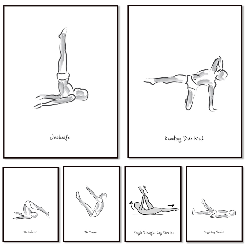 Pilates-Übungs-Infografiken in – Pilates Yoga Gifts Bewertung und Preis